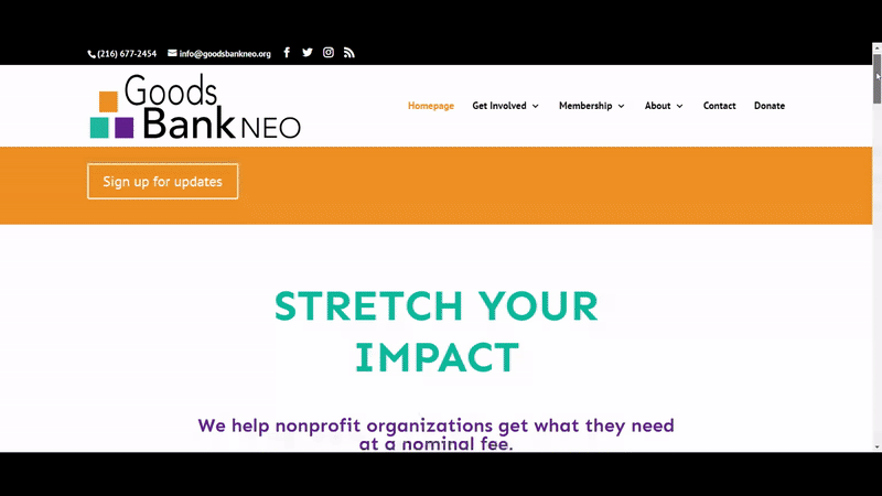 The Goods Bank Neo Website The Goods Bank Neo Website