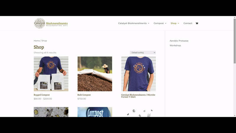 Catalyst BioAmendments e-Commerce Store